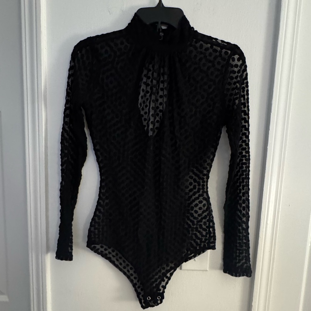 Polka Dot Mesh Bodysuit